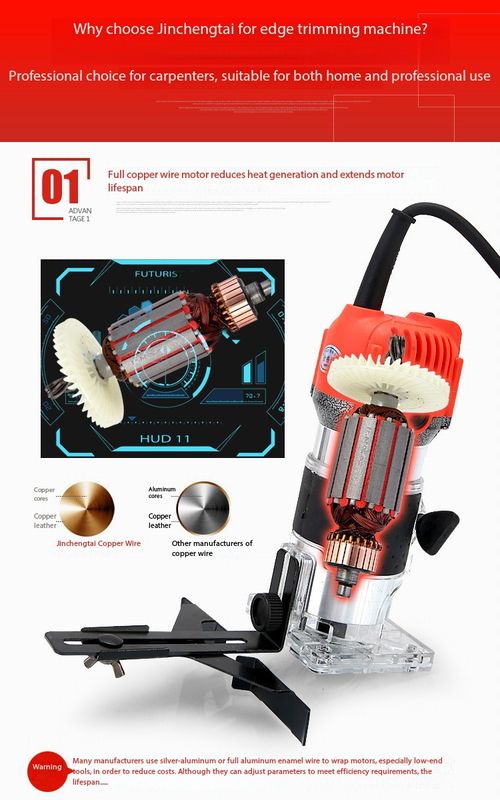 1100W Aluminum-Body Woodworking Trimmer Router – Industrial-Grade Multifunctional Tool for Inverted Mounting, Routing, Hole Cutting, and Aluminum-Plastic Panel Grooving  Includes Straight Guide, Roller Guide, Original Carbon Brushes, Router Bit, and Wrench.