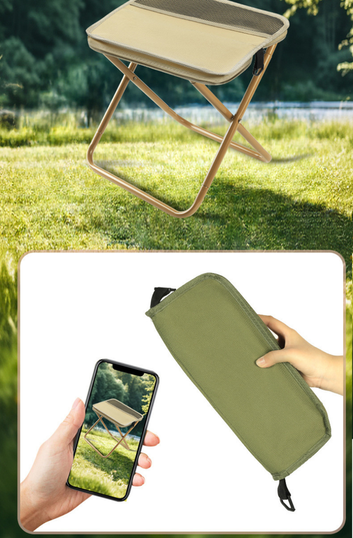 Portable Foldable Stool with Carry Strap