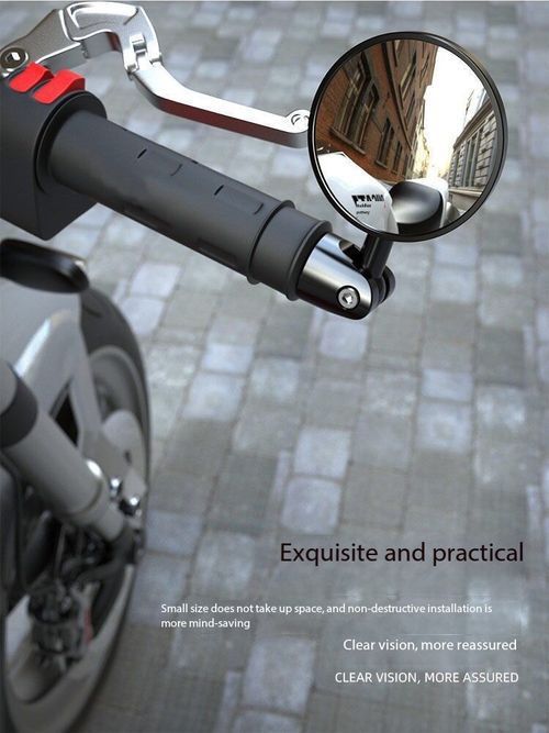 Universal Aluminum Handlebar Rearview Mirror for Electric Scooter Motorcycle 16-18mm