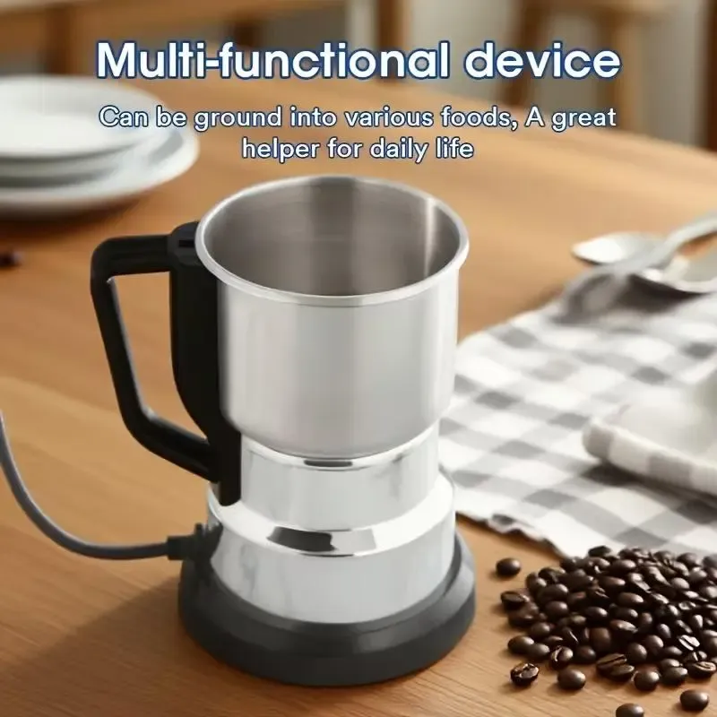 Multi functional electric grinder, High power coffee grinder, Multi functional food grade fast electric coffee and grain grinder, gift-grade espresso machine, suitable for fresh brewing, perfect for coffee and whole grain lovers.Summervibes