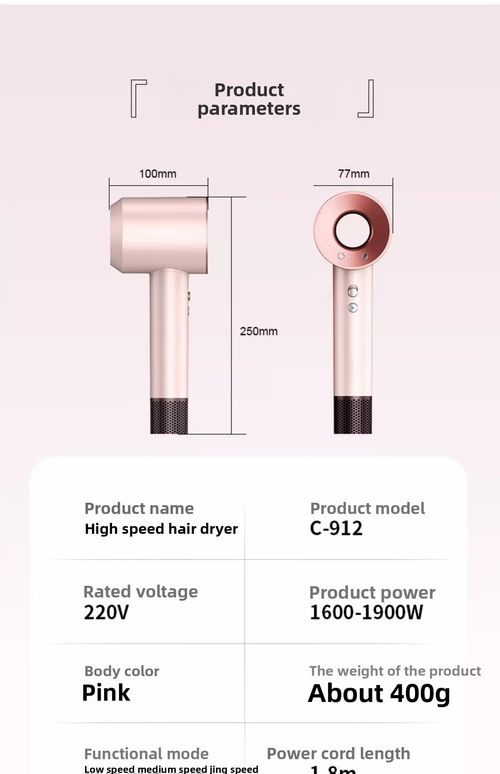 High Speed Bladeless Hair Dryer Negative Ion Constant Temperature Luxury Gift Set