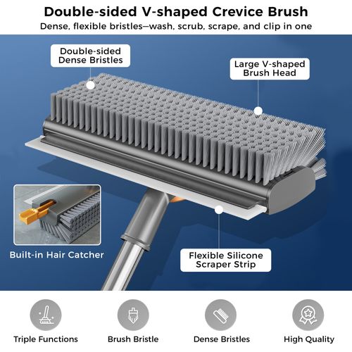 Multifunctional Rotating Long-Handled Tile Cleaning Brush – Suitable for Walls, Kitchens, and Floors  Smart Home Compatible  Suitable for Car Detailing