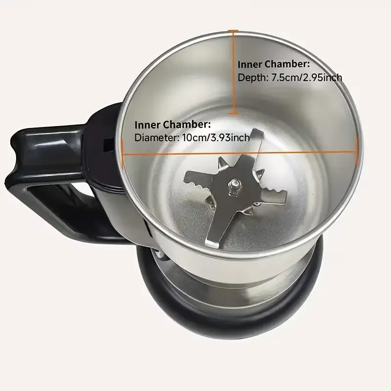 Multi functional electric grinder, High power coffee grinder, Multi functional food grade fast electric coffee and grain grinder, gift-grade espresso machine, suitable for fresh brewing, perfect for coffee and whole grain lovers.Summervibes