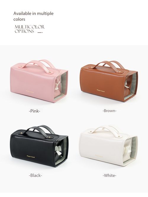 Large Capacity 4-in-1 Foldable Cosmetic Bag Travel Makeup Organizer
