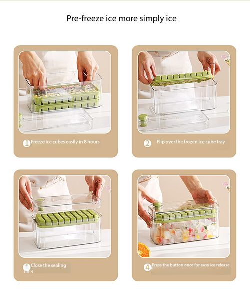 Double Layer Press Ice Cube Maker Mold