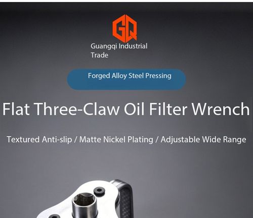 3 Jaw Oil Filter Wrench Flat Foot Adjustable Automotive Repair Tool