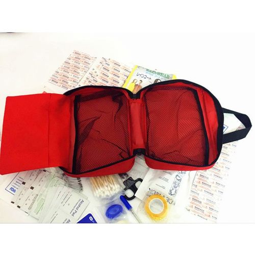 (160- Piece Set, 25 Varieties) First Aid Kit – Premium, compact, waterproof trauma medical kit suitable for any emergency  ideal for home, office, car, travel, outdoor activities, camping, hiking, and boating (Red).