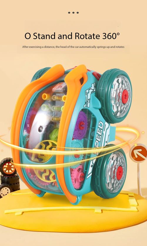 360° Rotating Light-Up Stunt Flip Car Toy