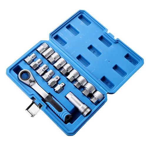 17 Pcs Through-hole Ratchet Socket Wrench Tool Set