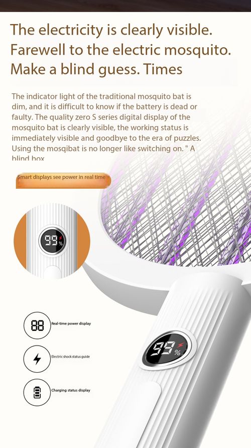Rechargeable Electric Mosquito Swatter with UV Light Base