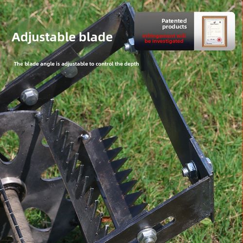 New Handheld Wheeled Weeder – Push-Type Hoe – Manganese Steel Weeding Tool – Serrated Wide-Blade Weeder