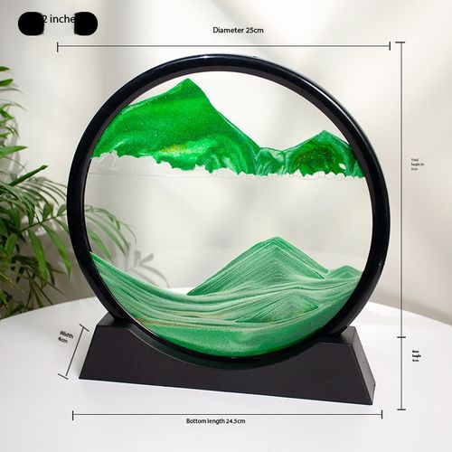 3D Flowing Sand Art Painting 12 Inch Desktop Ornament Home Office Decor