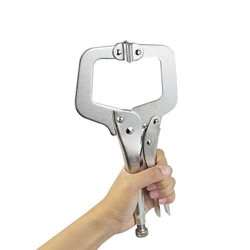 (6-inch and 9-inch) C-Clamp Locking Pliers 2-Piece Set—Versatile manual C-clamps for welding, woodworking, and clamping tasks.