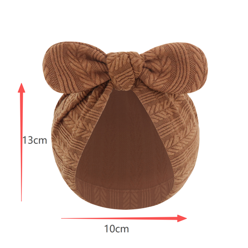 Stylish Newborn Baby Hat with Wheat-Ear Knot Detail