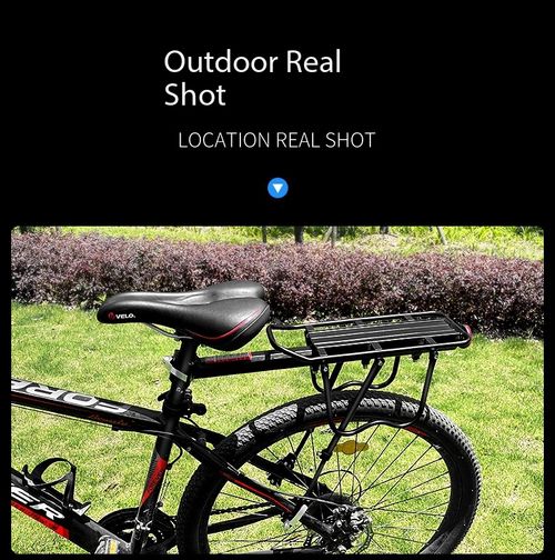 Quick Release Aluminum Alloy Bicycle Rear Rack with Safety Tail Light, Heavy Duty Universal Mountain Bike Cargo Carrier Supports Goods & Passengers, Tool-Free Easy Installation & Stable Triangle Support