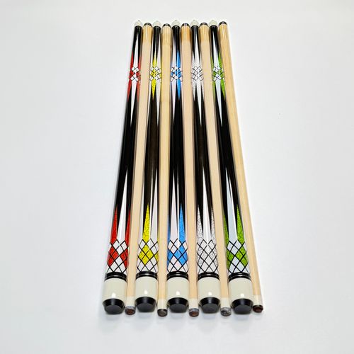 Professional Billiard Pool Cue Stick with Leather Head Maple Wood Shaft