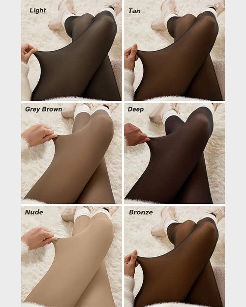 🔥Semi-Transparent Single Seam Fleece Lined Tights🔥