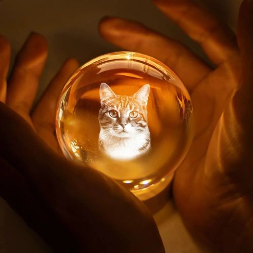 Custom 3D Crystal Photo Ball with LED Light – Eternal Memories Captured in Light