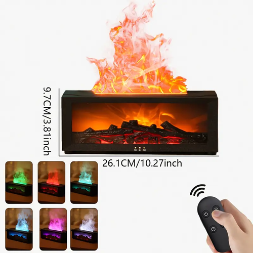 Simulated Flame Humidifier! Home-Office Ambiance Maker | Long-Lasting Moisture & Flame-Free Safety | Holiday-Valentines Gift