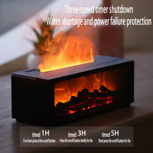 Simulated Flame Humidifier! Home-Office Ambiance Maker | Long-Lasting Moisture & Flame-Free Safety | Holiday-Valentines Gift