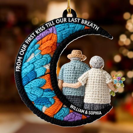 Von unserem ersten Kuss bis zu unserem letzten Atemzug – personalisiertes 1-lagiges Acryl-Ornament