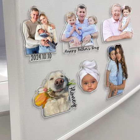 Personalisierte Kühlschrankmagnete mit Familienfotos als Valentinstagsgeschenk