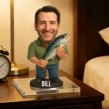 Personalisierte Acrylplakette für Angler | Individueller Name