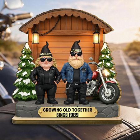 Personal isierte Motorrad-Kabine Paar Reiten, Holzplatte