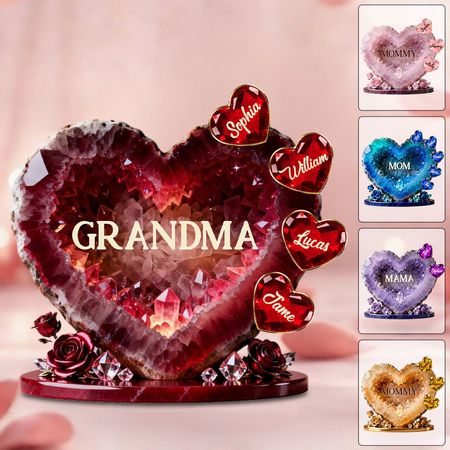 Mama Herz-Acryl-Plaque personal isierte Geschenke für Mama