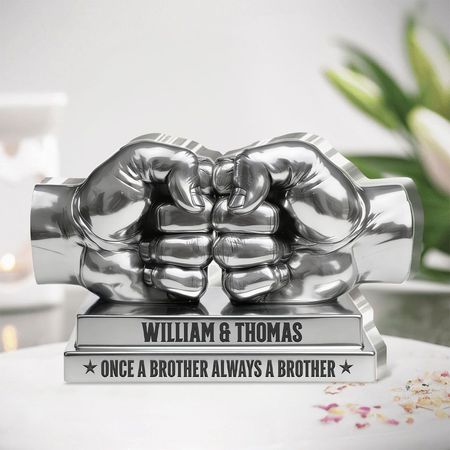 Personal isiert einmal ein Bruder immer ein Bruder Acryl-Plakette | Custom Name Brother Fist Bump Keep sake