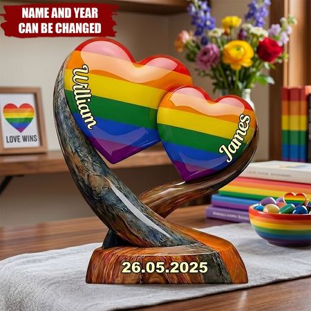Liebe ist Liebe-personal isierte LGBT-Unterstützung individuell geformte Acryl-Plakette