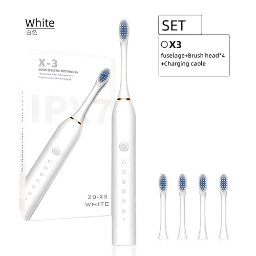 Intelligent sonic electric toothbrush with automatic waterproof charging and soft bristles (Buy one, get one free)