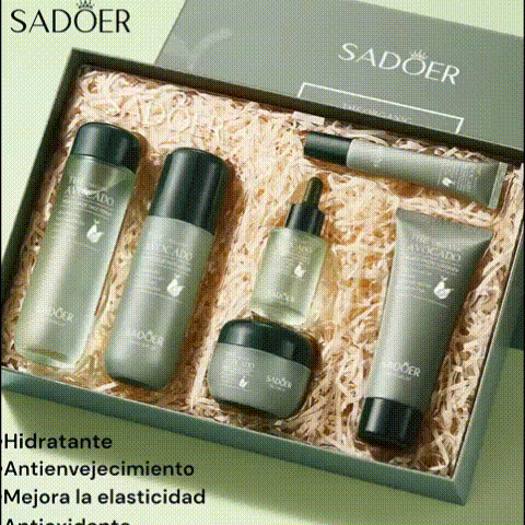 OEM SADOER best sales organic avocado acne treatment vitamin c lightening cream brightening anti aging repairing skin care set