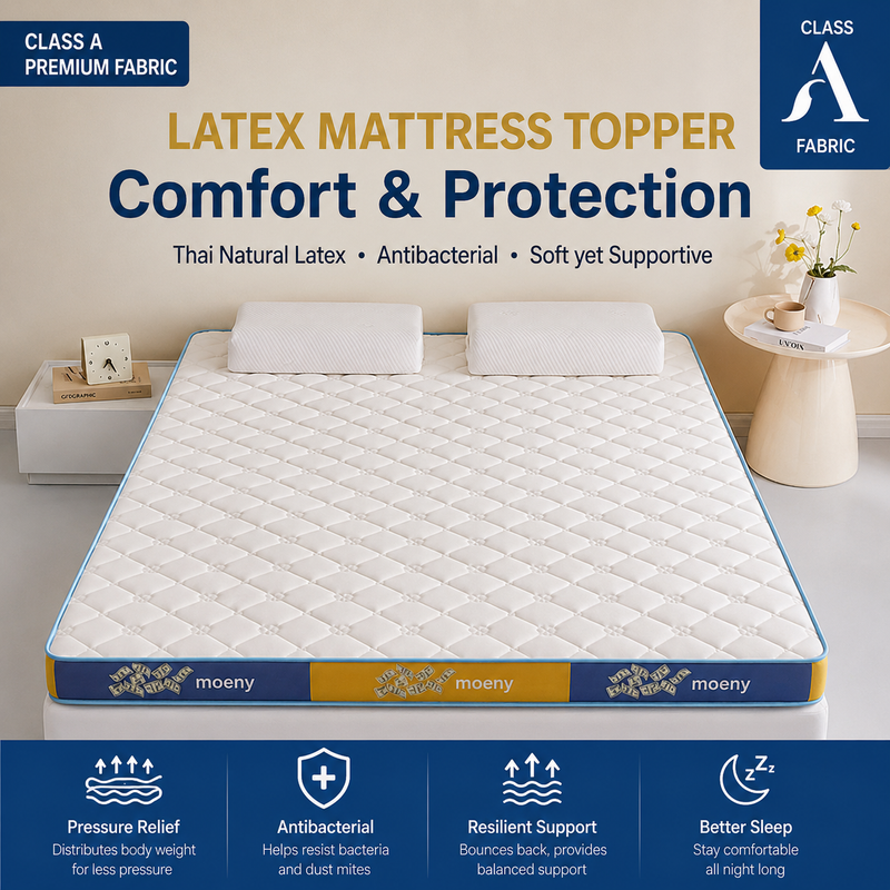 Ergonomic Pressure Relief Latex Memory Foam Mattress | Class A Safe Fabric, Foldable & Breathable for Deep Sleep