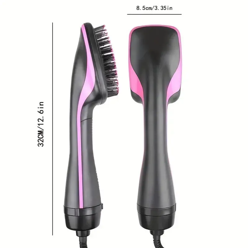 2‑in‑1 Hot Air Comb Hair Dryer Brush, Negative Ion Straightener for Thick Curly African Hair, Home Salon Hair Styling Tool