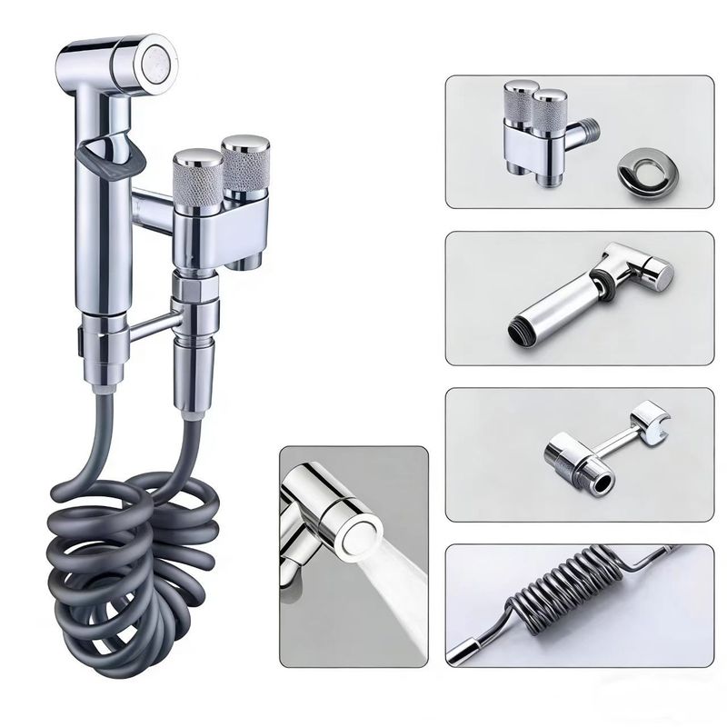 Bathroom buddy that gets the job done—strong spray, flexible hose, no grime left undone!