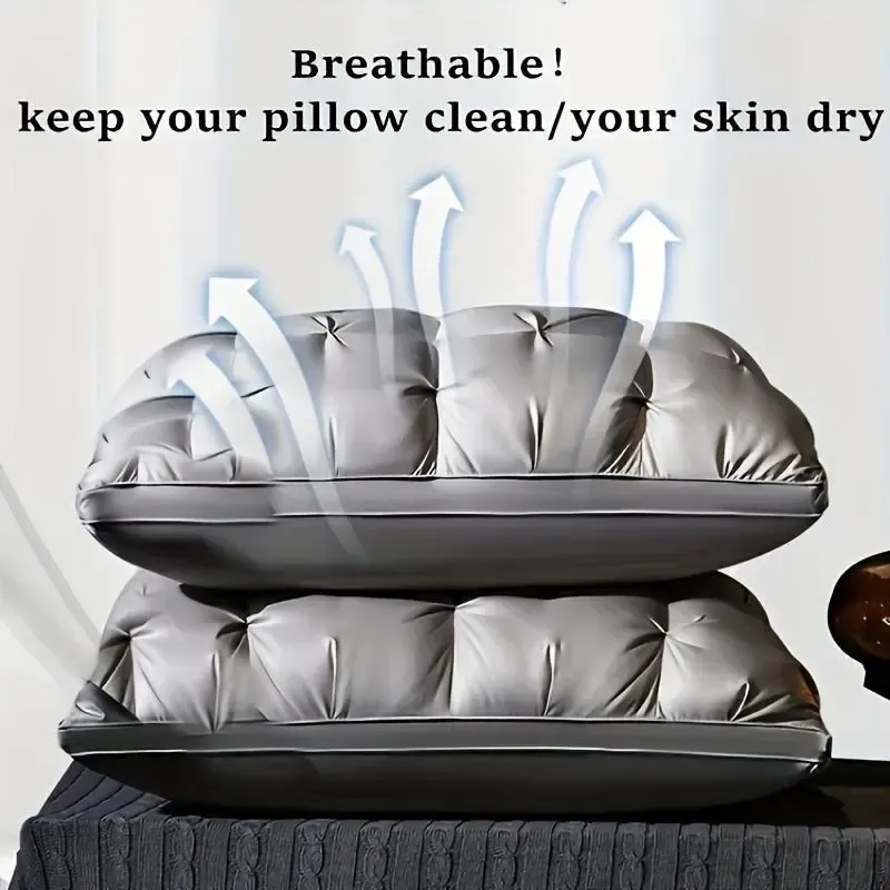 5-star hotel luxury style pillows, 19×29 inch 900g, ultra-soft and fluffy pillow core usable in all seasons, deep sleep neck support, hypoallergenic polyester fiber pillowcase, suitable for side sleeping, supine sleeping, prone sleeping