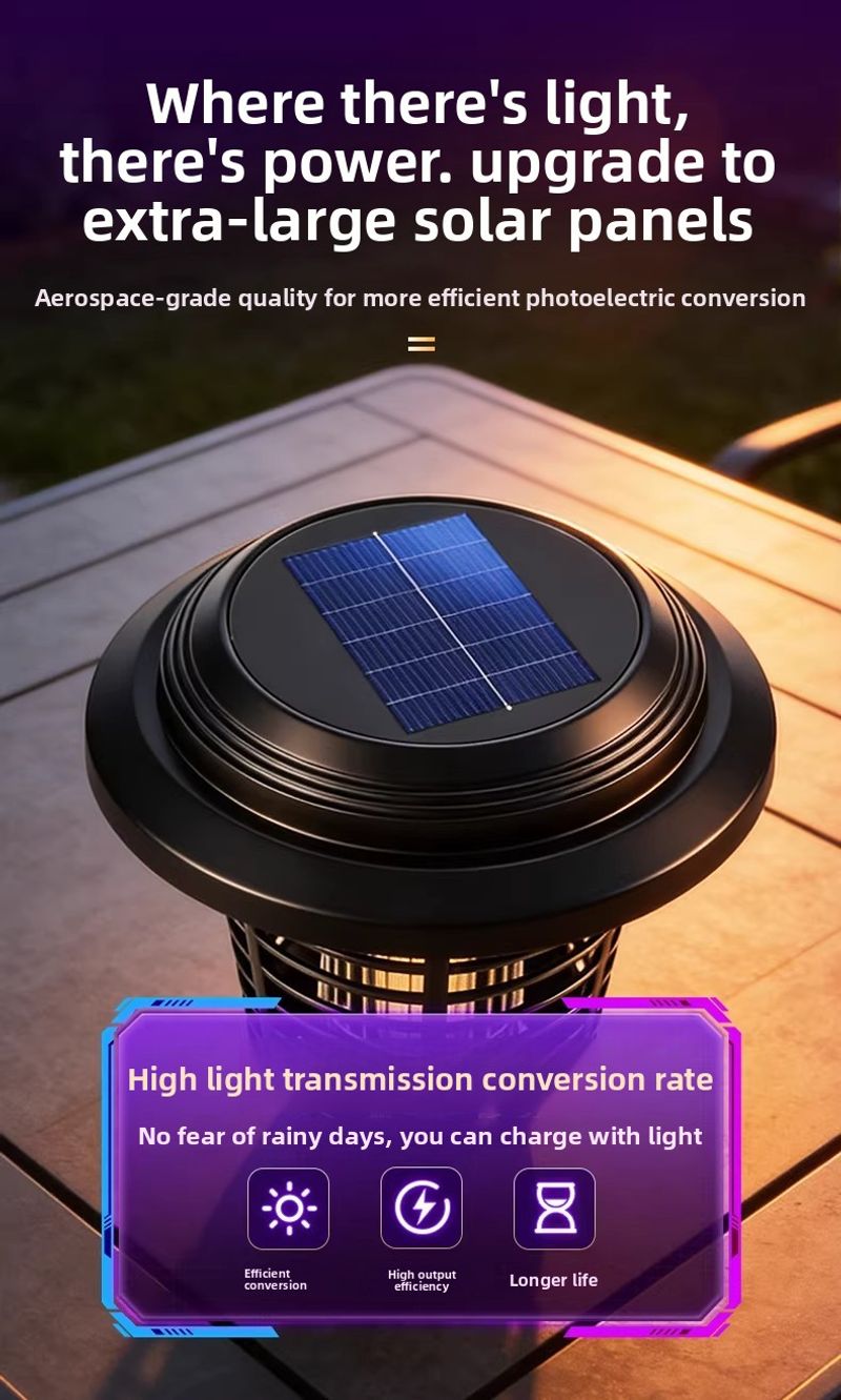 Solar Bug Zapper Lamp | Stake or Hang | Rainproof IPX6