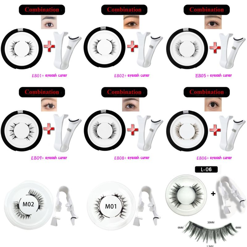Magnetic Eyelashes Set — No Glue, 2 Pairs With Applicator & Mirror Case