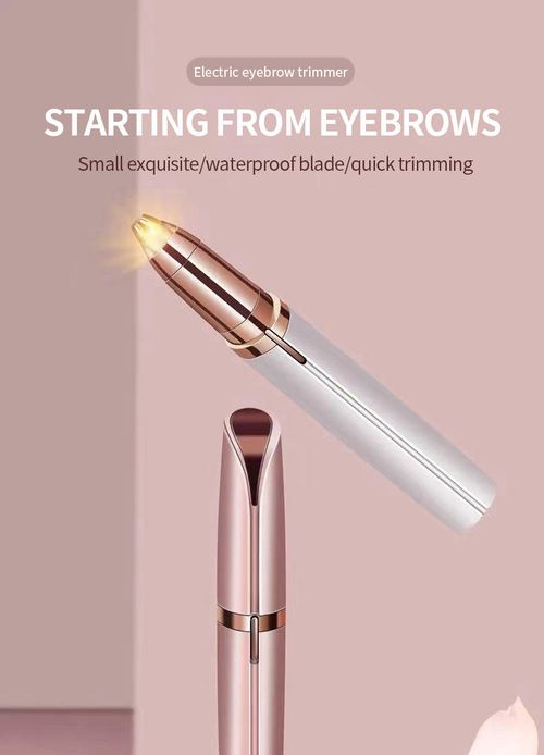2026 New Women's Waterproof Nose Hair Eyebrow Trimmer Electric with USB Power Source Portable Battery for Home Car Travel Use