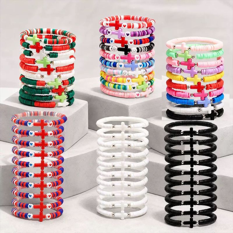 10pcs Cross Bracelet Set — Wear One, Share Nine