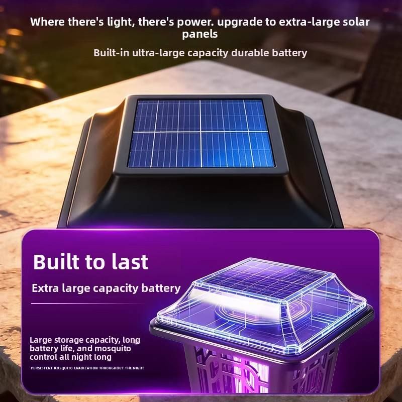 Solar Bug Zapper Lamp | Stake or Hang | Rainproof IPX6