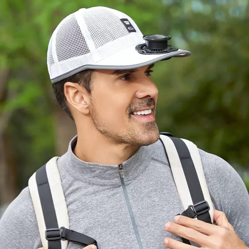 Solar Fan Cap — 3-Speed Cooling Hat With UPF 50+ Sun Protection