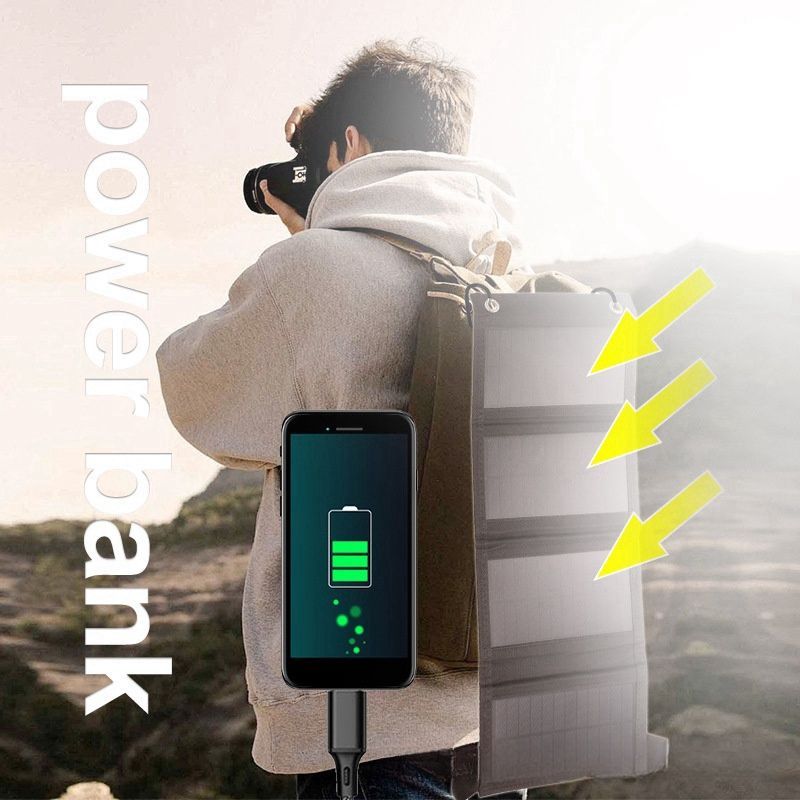 Foldable Solar Charger 30W — IP65 Waterproof USB Solar Panel, 400g