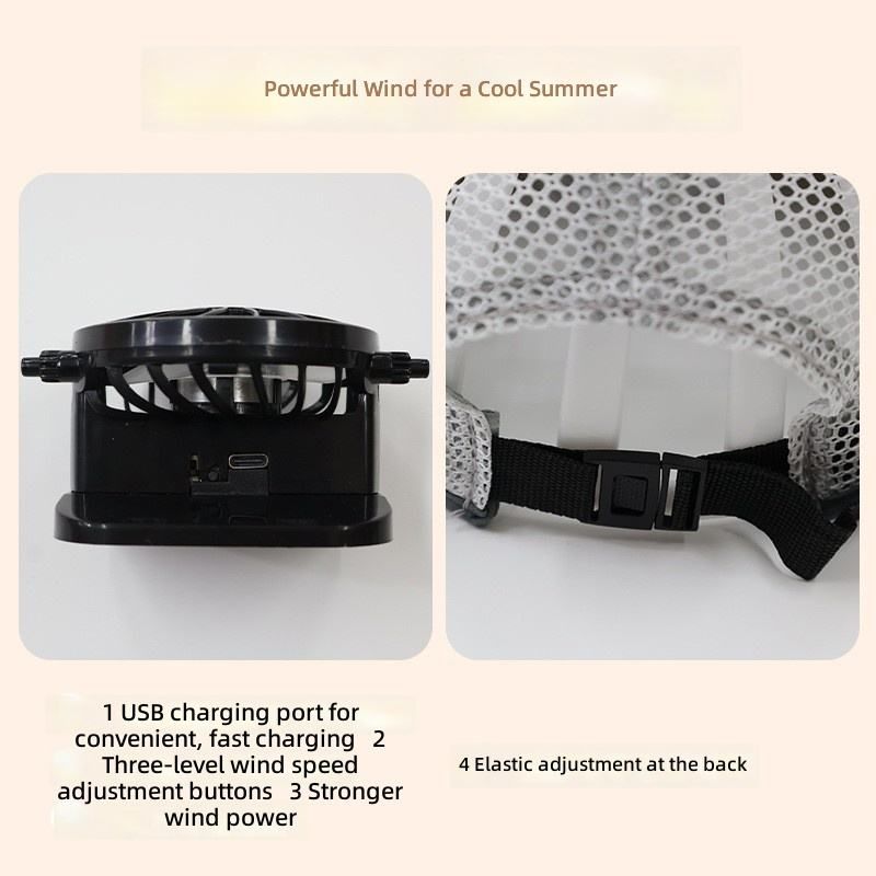 Solar Fan Cap — 3-Speed Cooling Hat With UPF 50+ Sun Protection