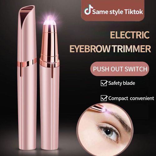 2026 New Women's Waterproof Nose Hair Eyebrow Trimmer Electric with USB Power Source Portable Battery for Home Car Travel Use