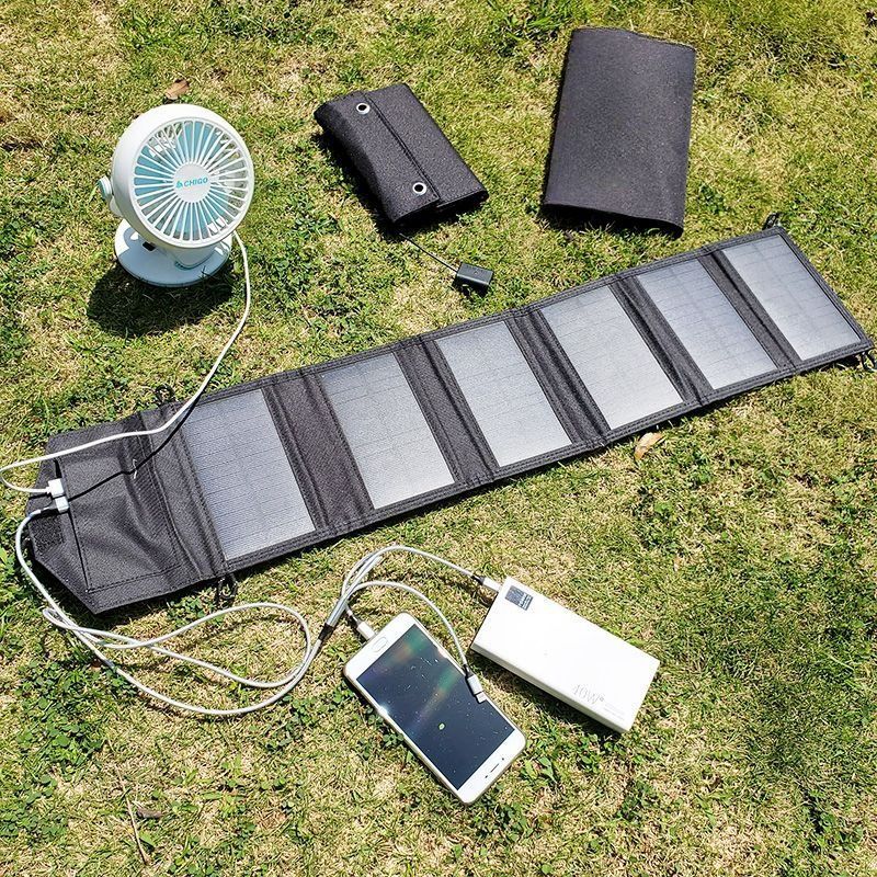 Foldable Solar Charger 30W — IP65 Waterproof USB Solar Panel, 400g