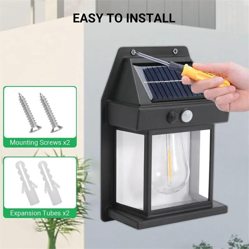 LED Wireless Solar Wall Light Outdoor IP65 Waterproof Motion Sensor Garden Light Wall Light Solar Fence Decorative Light 2026