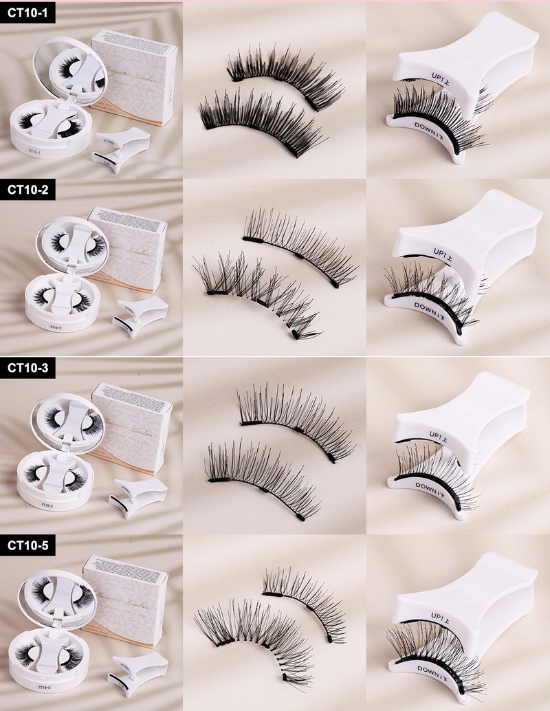 Magnetic Eyelashes Set — No Glue, 2 Pairs With Applicator & Mirror Case