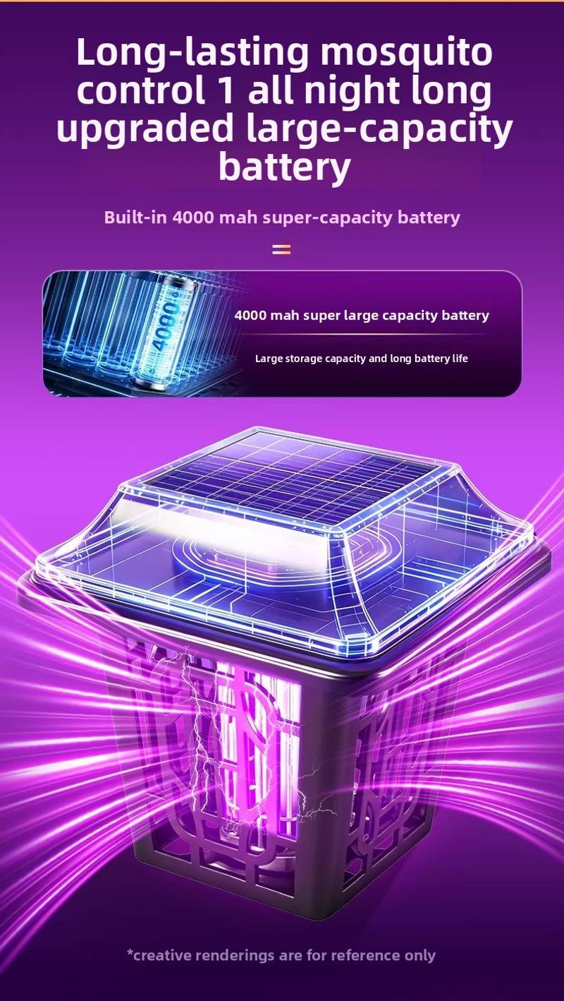 Solar Bug Zapper Lamp | Stake or Hang | Rainproof IPX6
